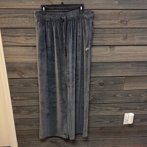 Fabletics Gray plush rib wide leg Joggers
